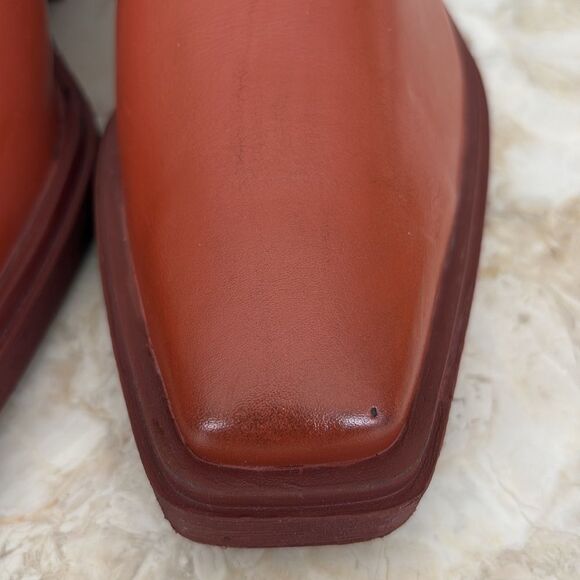 Franco Sarto L-Forta Faux Leather Ankle Boots Western Inspired Square Toe - Picture 9 of 11